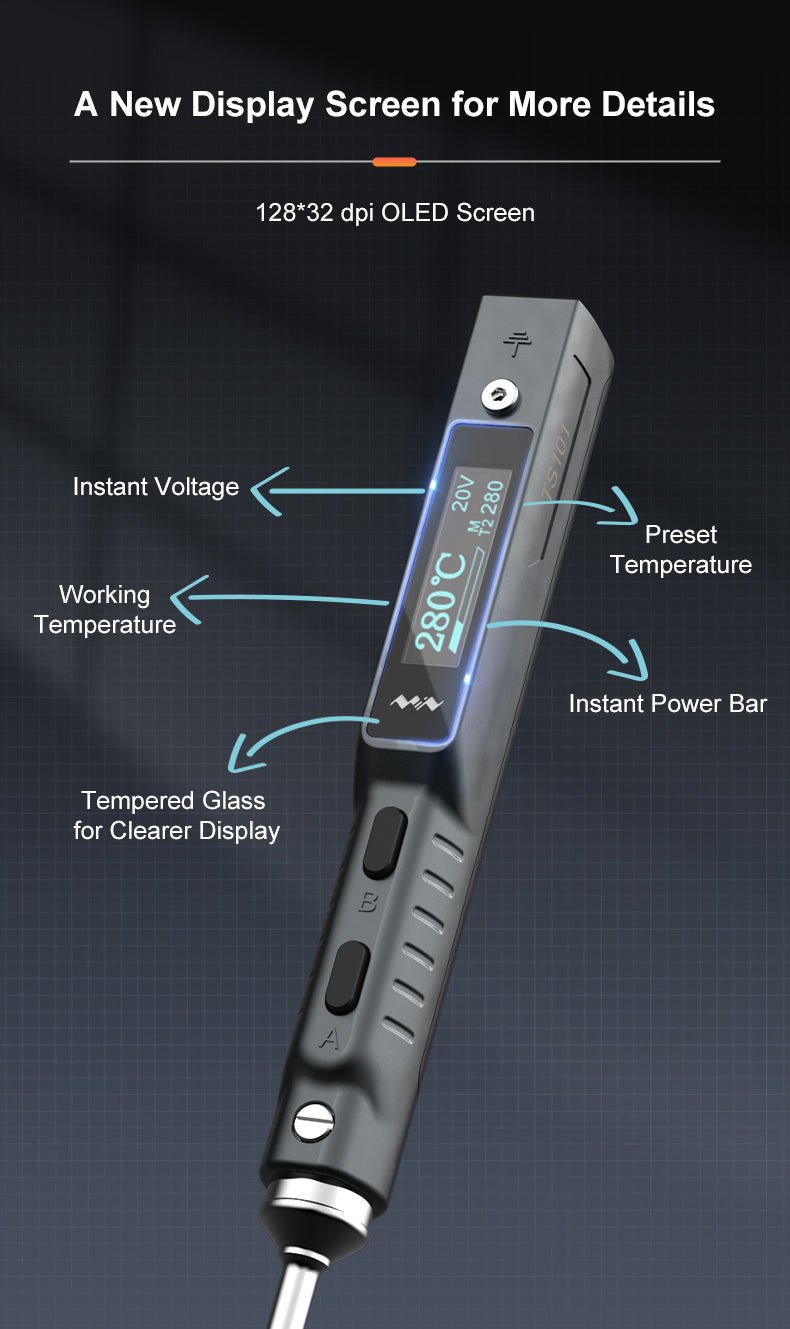 Load image into Gallery viewer, MINIWARE TS101 Soldering Iron (BC2) Blue + 65W Charger + Mini Stand (6) - MNWTS101BC2 - SI - BU - 65W - MINIWARE - AMPANOVA
