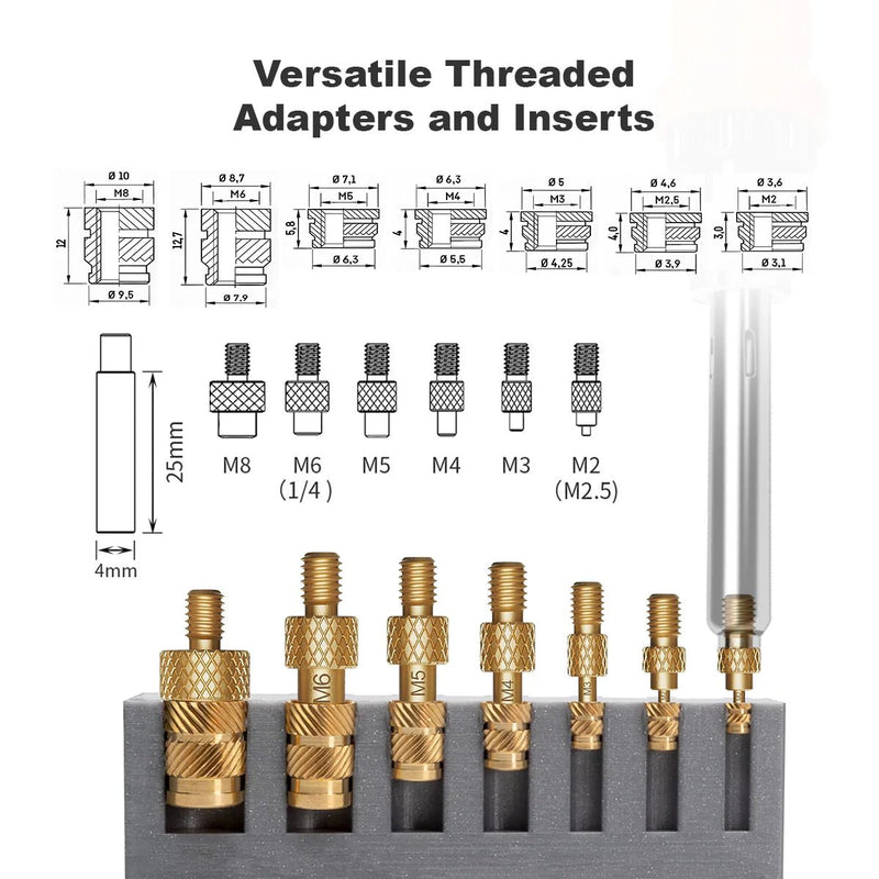 Load image into Gallery viewer, Mintion Heat Set Insert Tips and Threaded Kits (2) - MIN - HT - SIT - TH - KIT - Mintion - AMPANOVA
