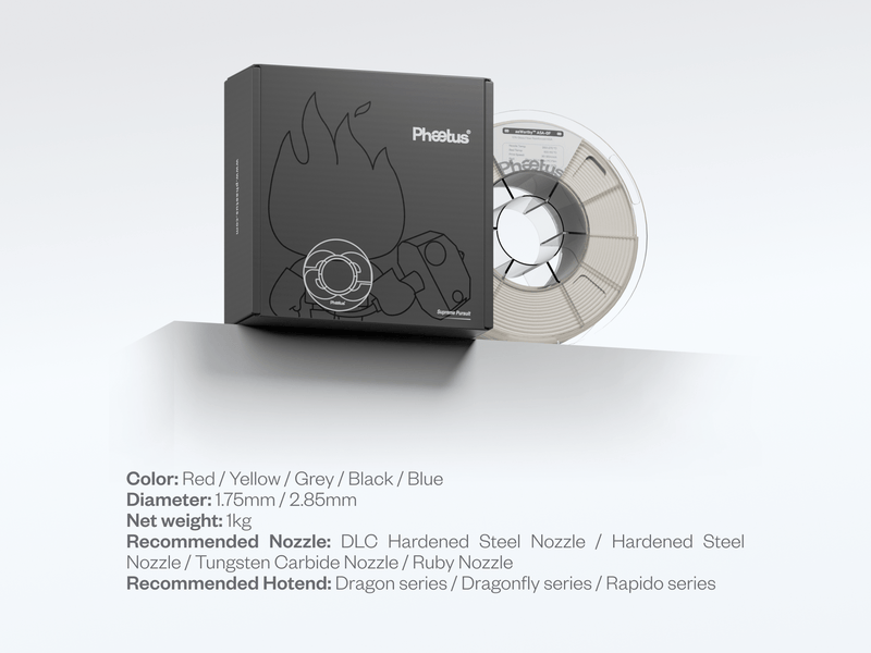 Load image into Gallery viewer, Phaetus aeWorthy ASA - GF Filament, 1.75mm, 1000g 1.75mm(2) - PH - ASA - 175GBLACK - Phaetus - ALTWAYLAB
