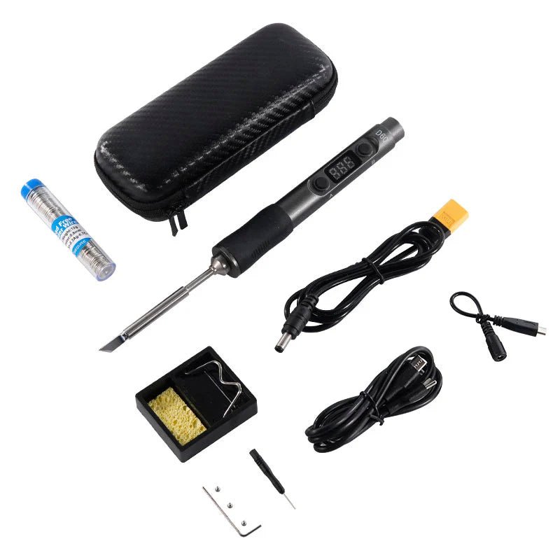 Load image into Gallery viewer, SEQURE D60B Pro Portable Mini Constant Temperature Electric Soldering Iron SEQURE D60B Pro Electric Soldering Iron / Storage Bag Set / TS - BC2 Tip(8) - LT060BSNBBC2 - SEQURE - AMPANOVA
