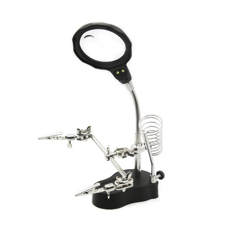 Load image into Gallery viewer, SEQURE – PCB Welding Auxiliary Clamp – Magnifier, LED Light – Soldering Accessories (Image 4, circuit repair) – SEQURE AMPANOVA
