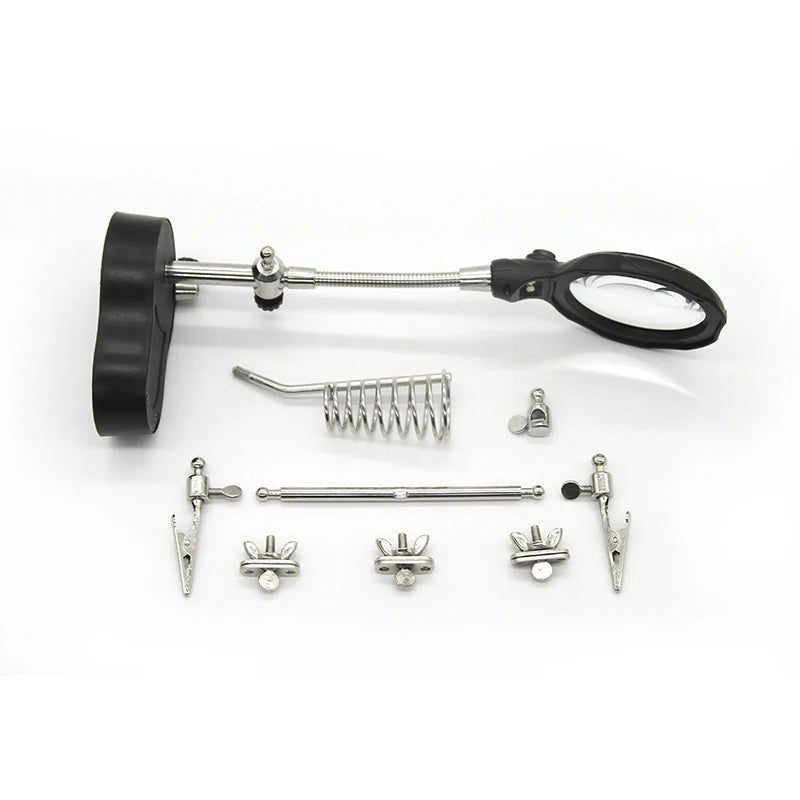 Load image into Gallery viewer, SEQURE – PCB Welding Auxiliary Clamp – Magnifier, LED Light – Soldering Accessories (Image 5, circuit repair) – SEQURE AMPANOVA

