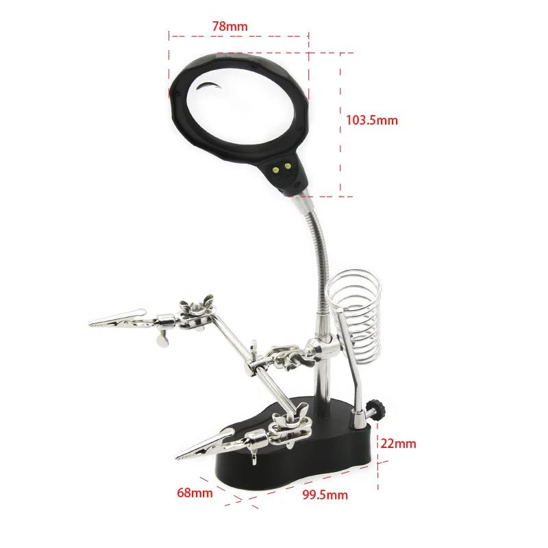 Load image into Gallery viewer, SEQURE – PCB Welding Auxiliary Clamp – Magnifier, LED Light – Soldering Accessories (Image 9, circuit repair) – SEQURE AMPANOVA
