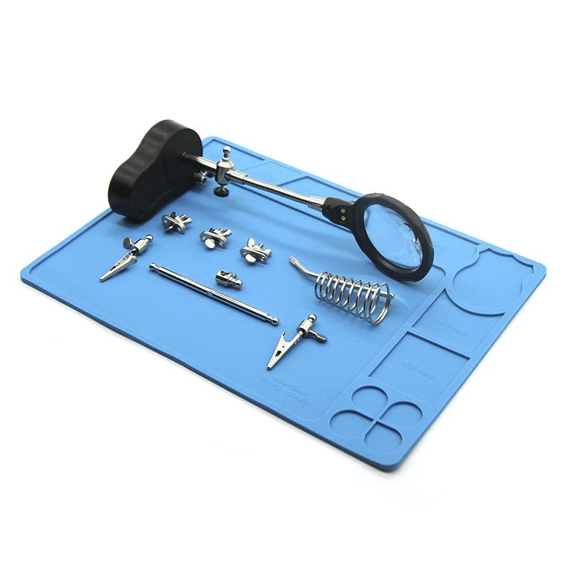 Load image into Gallery viewer, SEQURE – PCB Welding Auxiliary Clamp – Magnifier, LED Light – Soldering Accessories (Image 6, circuit repair) – SEQURE AMPANOVA
