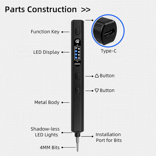 SEQURE ES555 Smart Screwdriver ES5550 Host(9) - ES5550001 - SEQURE - AMPANOVA