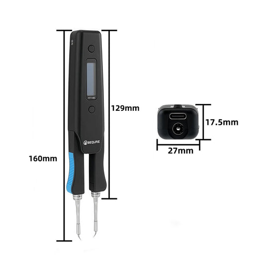 SEQURE HT140 2-IN-1 Hot Tweezers and Soldering Iron + ProRock 65W USB Fast Charger UK Plug – Soldering Iron (Image 4, ) – AMPANOVA AMPANOVA
