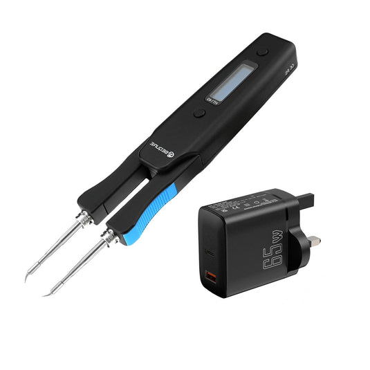 SEQURE HT140 2-IN-1 Hot Tweezers and Soldering Iron + ProRock 65W USB Fast Charger UK Plug – Soldering Iron (Image 1, ) – AMPANOVA AMPANOVA