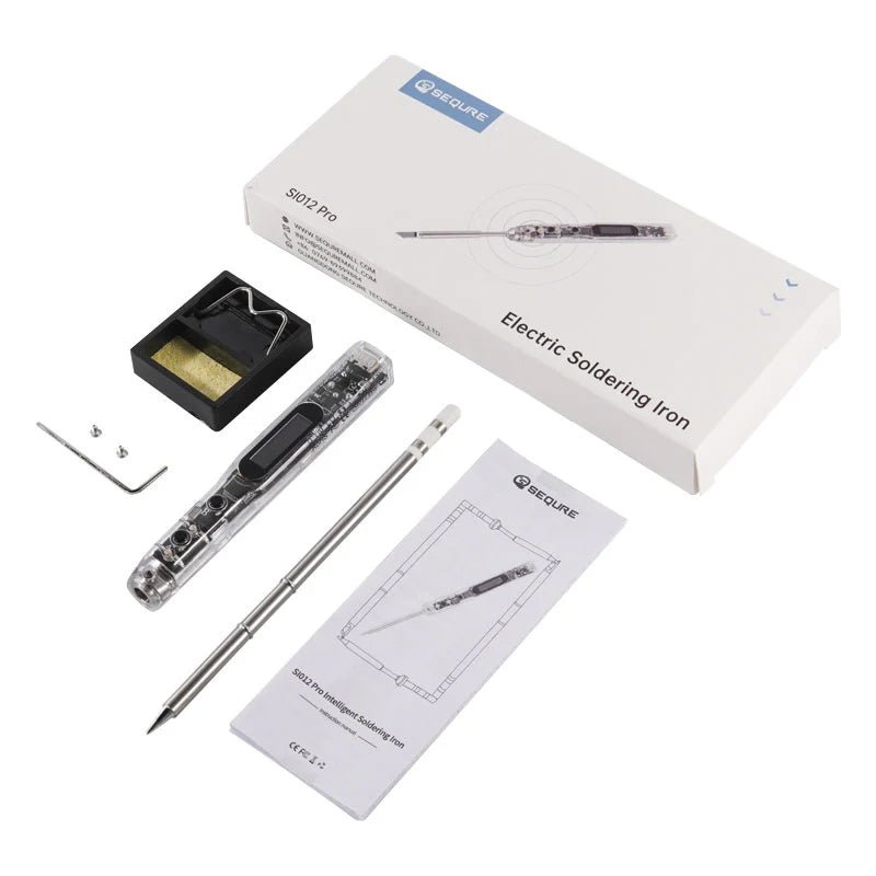 Load image into Gallery viewer, SEQURE SI012 Pro Intelligent OLED Electric Soldering Iron SEQURE SI012 Pro Intelligent OLED Electric Soldering Iron / T12 - B2 Tip(17) - SI012PROT12B2 - SEQURE - AMPANOVA
