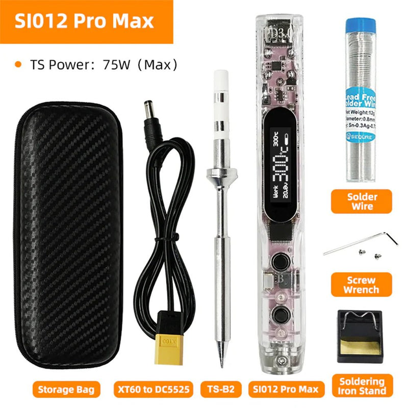 Load image into Gallery viewer, SEQURE SI012 Pro Max Portable OLED Soldering Iron KIT TS - B2 Tip(18) - SI012PROMAXKITTSB2 - SEQURE - AMPANOVA
