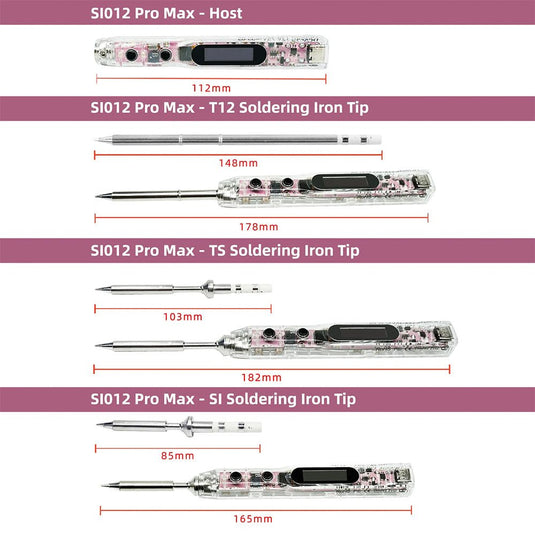 SEQURE SI012 Pro Max Portable OLED Soldering Iron TS - B2 Tip(10) - SI012PROMAXTSB2 - SEQURE - AMPANOVA