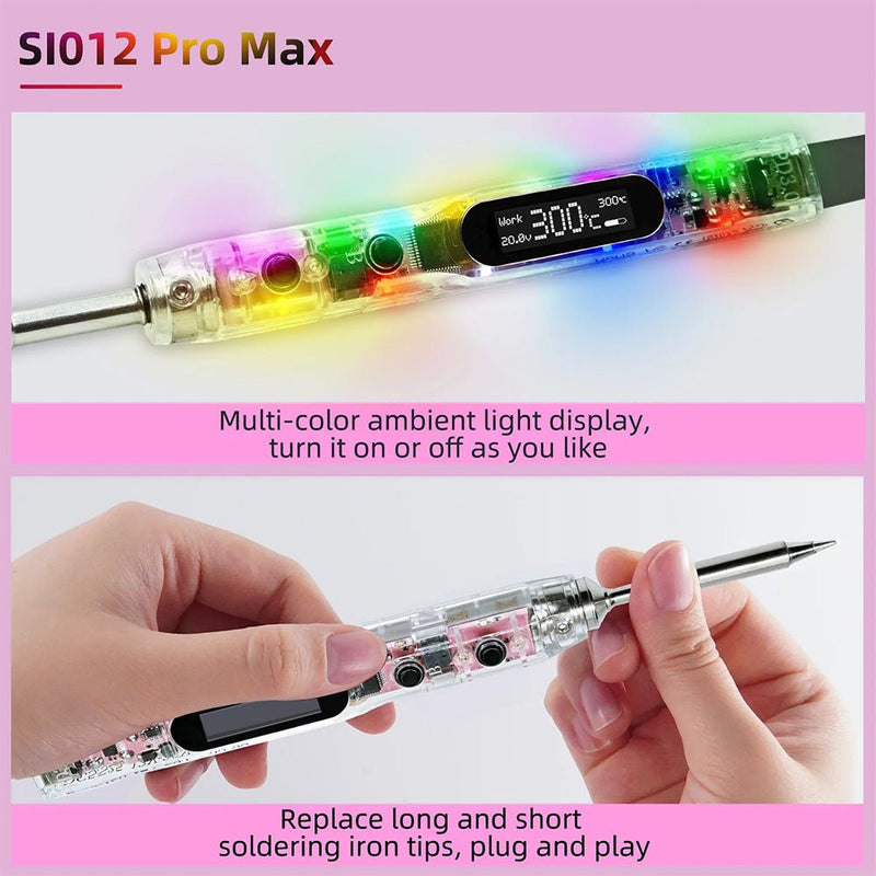 Load image into Gallery viewer, SEQURE SI012 Pro Max Portable OLED Soldering Iron TS - B2 Tip(12) - SI012PROMAXTSB2 - SEQURE - AMPANOVA
