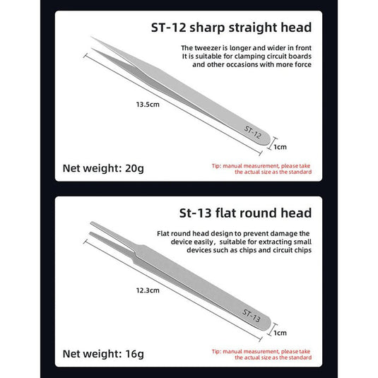 SEQURE ST – Anti - Static Tweezers Set – Stainless Steel, 6 Pieces – Tweezer Set (Image 8, anti - static) – SEQURE AMPANOVA