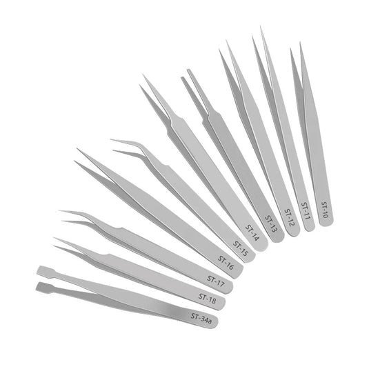 SEQURE ST – Anti - Static Tweezers Set – Stainless Steel, 6 Pieces – Tweezer Set (Image 2, anti - static) – SEQURE AMPANOVA