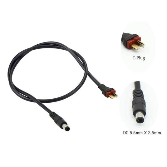 SEQURE T - Plug to DC5525 Adapter Cable – 18AWG Copper Wire – 1 Meter – Soldering Accessories (Image 2, adapter cable) – SEQURE AMPANOVA