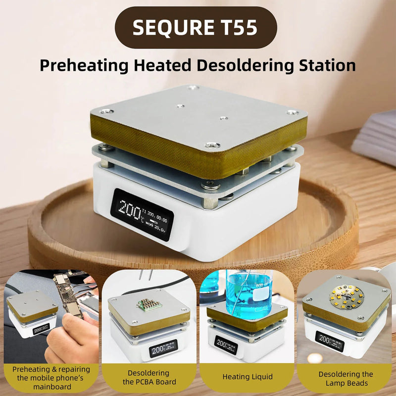 Load image into Gallery viewer, SEQURE T55 Smart Mini Constant Temp Adjustable Preheating Desoldering Station (1) - FRTT550ZJ - SEQURE - AMPANOVA
