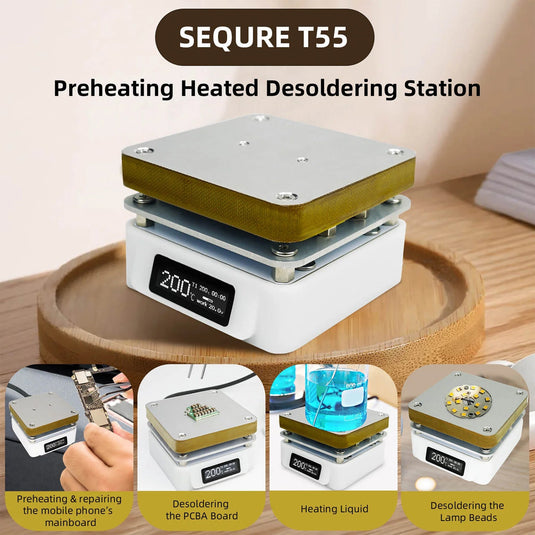 SEQURE T55 Smart Mini Constant Temp Adjustable Preheating Desoldering Station (1) - FRTT550ZJ - SEQURE - AMPANOVA