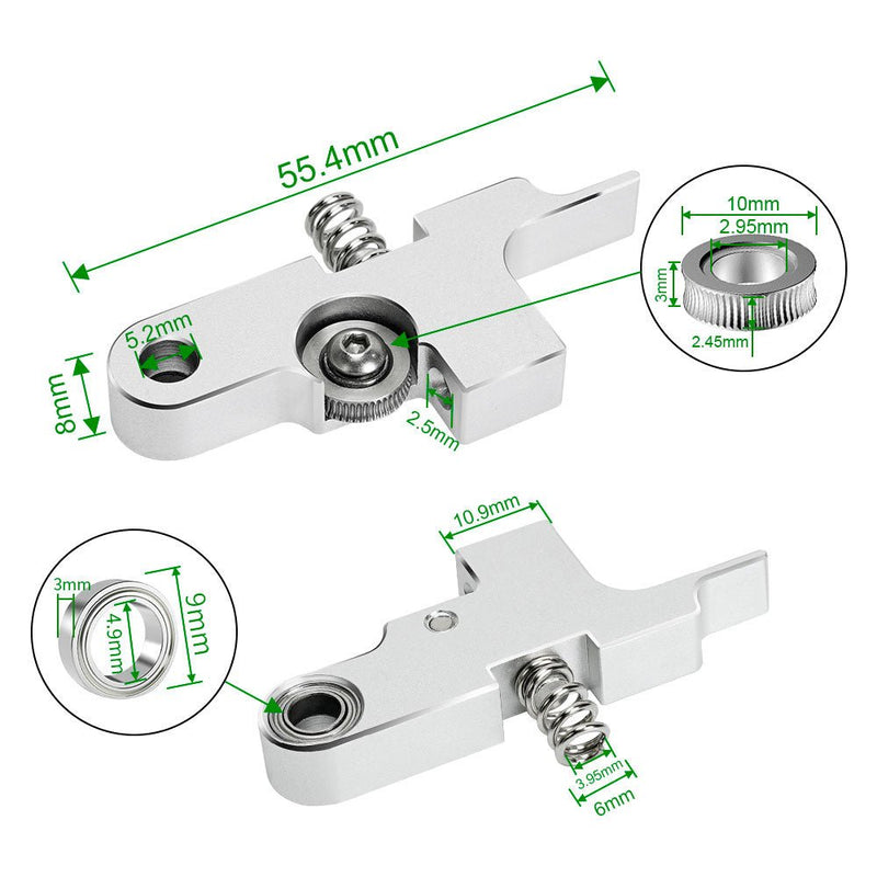 Load image into Gallery viewer, 2PCS Metal Extruder Idler Arm Black (4) - B01814+B01815 - Kingroon - ALTWAYLAB
