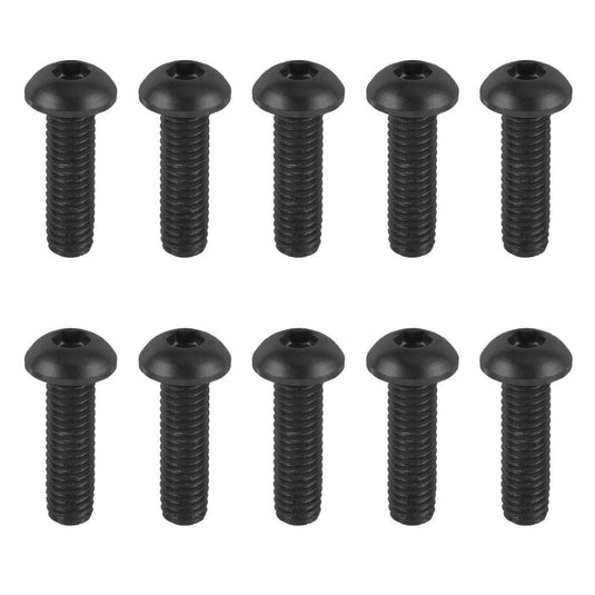 7075 Aluminium Alloy Half Round (Button) Head Hex Socket Screws Model Hexagon Bolts M3x5/6/8/10/12/14/15/16mm Black(5) - LR-RH-7075-M3x5-BLK - ProRock - ALTWAYLAB