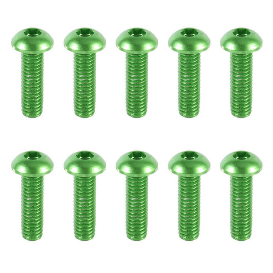 7075 Aluminium Alloy Half Round (Button) Head Hex Socket Screws Model Hexagon Bolts M3x5/6/8/10/12/14/15/16mm Green(8) - LR-RH-7075-M3x10-GRN - ProRock - ALTWAYLAB