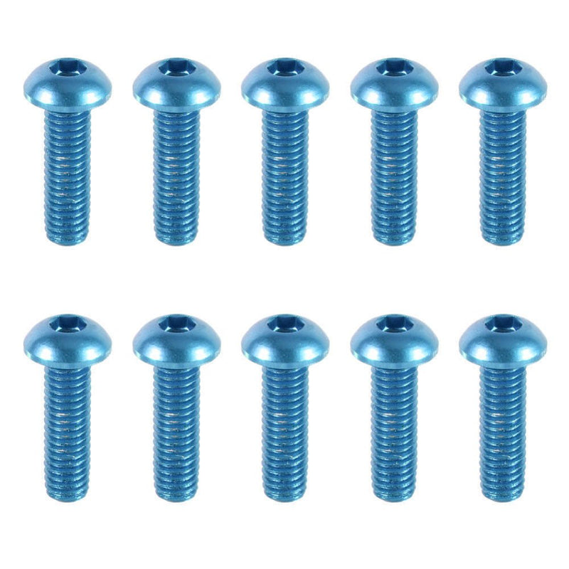 Load image into Gallery viewer, 7075 Aluminium Alloy Half Round (Button) Head Hex Socket Screws Model Hexagon Bolts M3x5/6/8/10/12/14/15/16mm Light Blue(9) - LR-RH-7075-M3x5-LBU - ProRock - ALTWAYLAB
