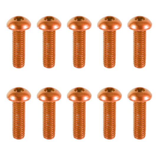 7075 Aluminium Alloy Half Round (Button) Head Hex Socket Screws Model Hexagon Bolts M3x5/6/8/10/12/14/15/16mm Orange(10) - LR-RH-7075-M3x5-ORG - ProRock - ALTWAYLAB