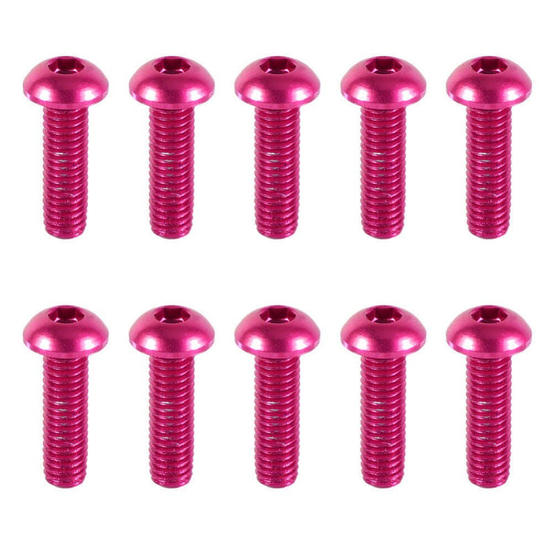 Load image into Gallery viewer, 7075 Aluminium Alloy Half Round (Button) Head Hex Socket Screws Model Hexagon Bolts M3x5/6/8/10/12/14/15/16mm Pink(11) - LR-RH-7075-M3x5-PNK - ProRock - ALTWAYLAB
