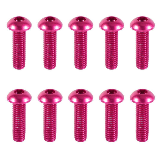 7075 Aluminium Alloy Half Round (Button) Head Hex Socket Screws Model Hexagon Bolts M3x5/6/8/10/12/14/15/16mm Pink(11) - LR-RH-7075-M3x5-PNK - ProRock - ALTWAYLAB