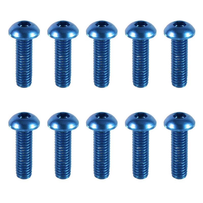 Load image into Gallery viewer, 7075 Aluminium Alloy Half Round (Button) Head Hex Socket Screws Model Hexagon Bolts M3x5/6/8/10/12/14/15/16mm Royal Blue(6) - LR-RH-7075-M3x5-RBU - ProRock - ALTWAYLAB
