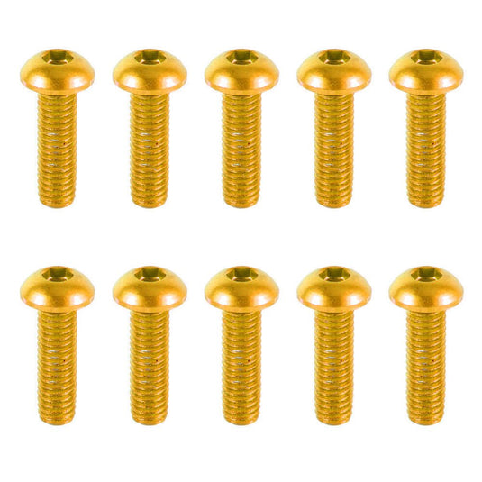 7075 Aluminium Alloy Half Round (Button) Head Hex Socket Screws Model Hexagon Bolts M3x5/6/8/10/12/14/15/16mm Yellow(7) - LR-RH-7075-M3x5-YLW - ProRock - ALTWAYLAB