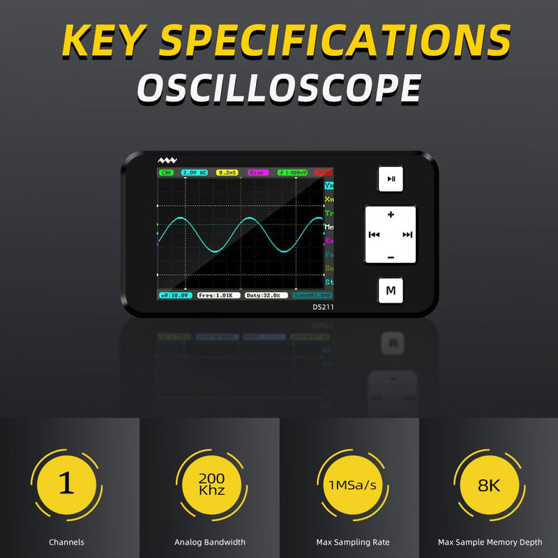 Load image into Gallery viewer, DS211 Mini Oscilloscope (10) - MNWDS211OSC-WB - Miniware - ALTWAYLAB
