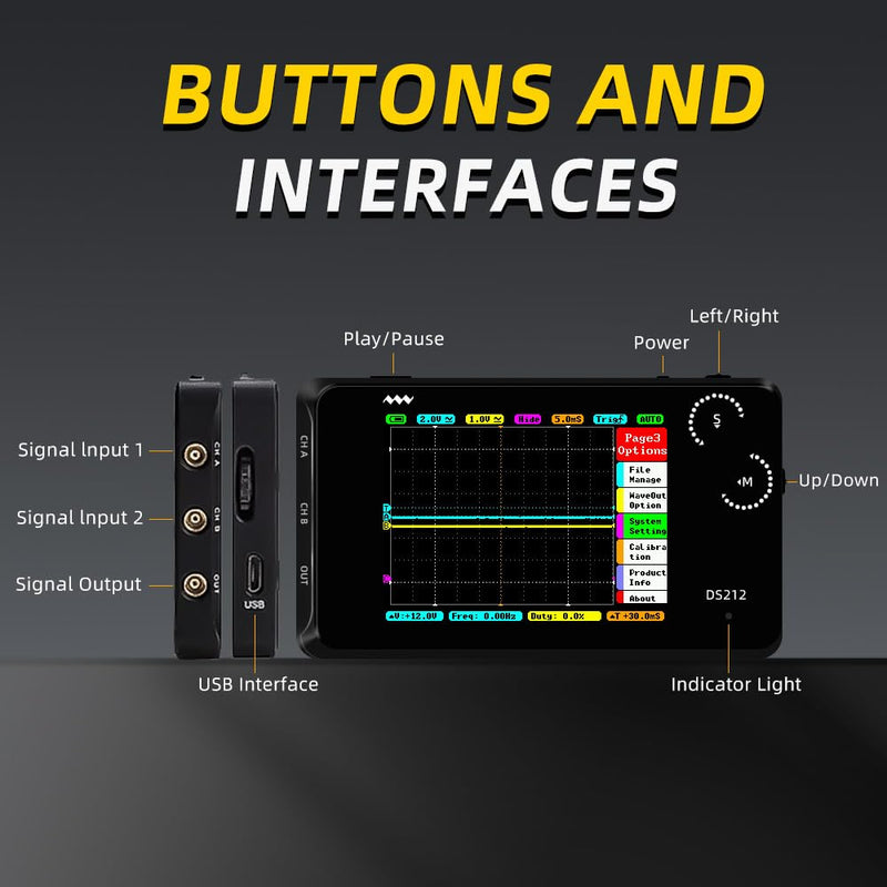 Load image into Gallery viewer, DS212 Mini Oscilloscope (7) - MNWDS212OSC-WB - Miniware - ALTWAYLAB
