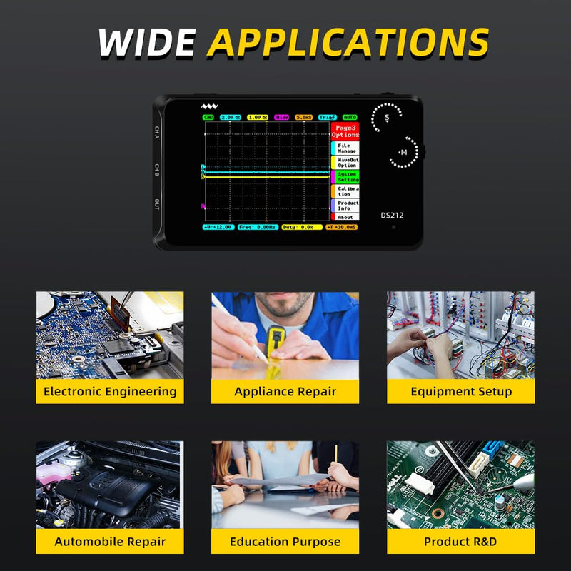 Load image into Gallery viewer, DS212 Mini Oscilloscope (8) - MNWDS212OSC-WB - Miniware - ALTWAYLAB
