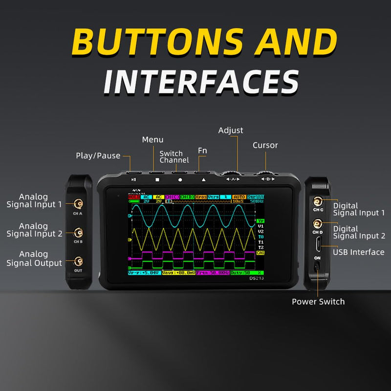 Load image into Gallery viewer, DS213 Mini Oscilloscope (10) - MNWDS213OSC-WB - Miniware - ALTWAYLAB
