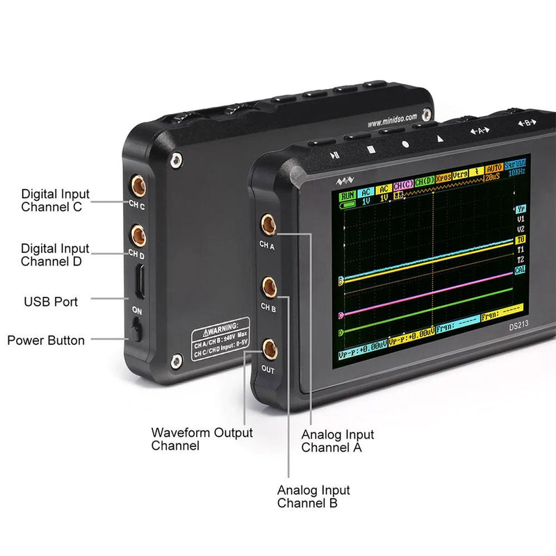 Load image into Gallery viewer, DS213 Mini Oscilloscope (2) - MNWDS213OSC-WB - Miniware - ALTWAYLAB
