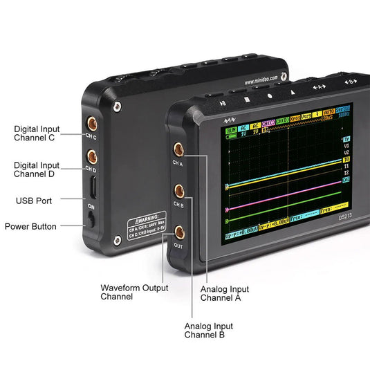 DS213 Mini Oscilloscope (2) - MNWDS213OSC-WB - Miniware - ALTWAYLAB