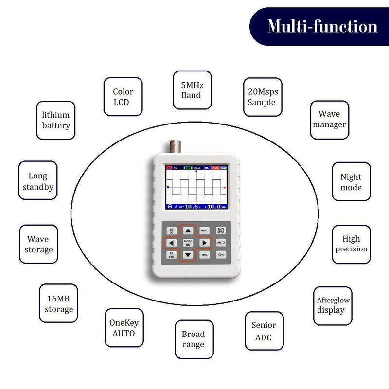 Load image into Gallery viewer, DSO FNIRSI PRO Handheld mini portable digital oscilloscope 5M bandwidth 20MSps sampling rate (3) - FN-DSO-PRO-OSCP - Fnirsi - ALTWAYLAB
