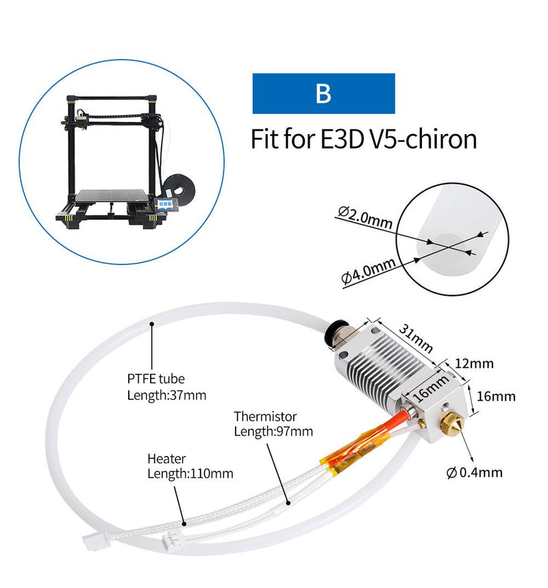 Load image into Gallery viewer, E3D V5 Hotend for Anycubic Vyper / Chiron / Mega / Cobra Anycubic Chiron Hotend(3) - B01785 - Kingroon - ALTWAYLAB
