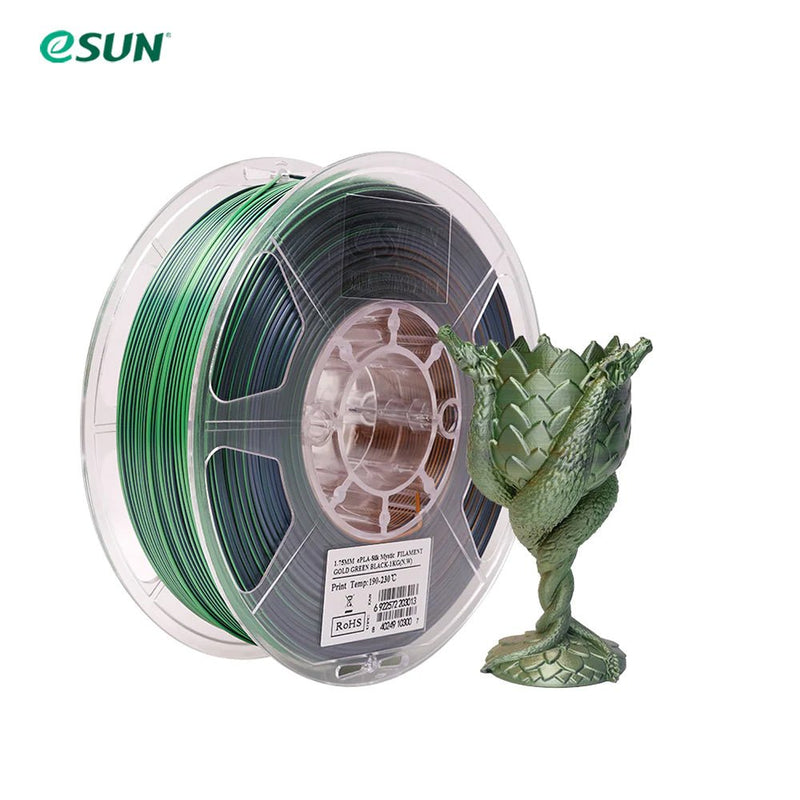 Load image into Gallery viewer, eSUN PLA-SilkMystic Filament Gold Green Black(4) - 6922572203013 - ESUN - ALTWAYLAB
