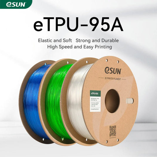 eSUN TPU-95A Filament, 1.75mm, 1000g, paper spool Black(1) - eTPU-95A-P175B1 - ESUN - ALTWAYLAB