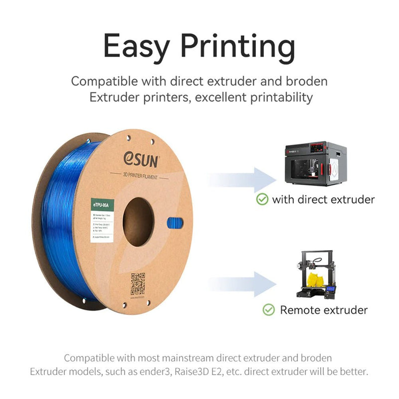 Load image into Gallery viewer, eSUN TPU-95A Filament, 1.75mm, 1000g, paper spool Black(4) - eTPU-95A-P175B1 - ESUN - ALTWAYLAB
