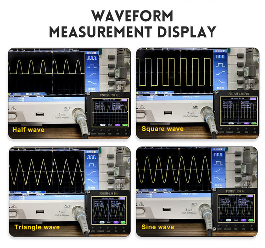 FNIRSI 138 Pro Oscilloscope - 2.4" TFT Handheld Digital Oscilloscope Kit Portable Automotive Oscilloscope, 2.5MS/s High Sampling Rate, 200KHz Bandwidth, 80khz Pwm, Trigger Function Auto/Nomal/Single Without Battery(7) - FN-138-PRO-OSCP-NB - Fnirsi - ALTWAYLAB