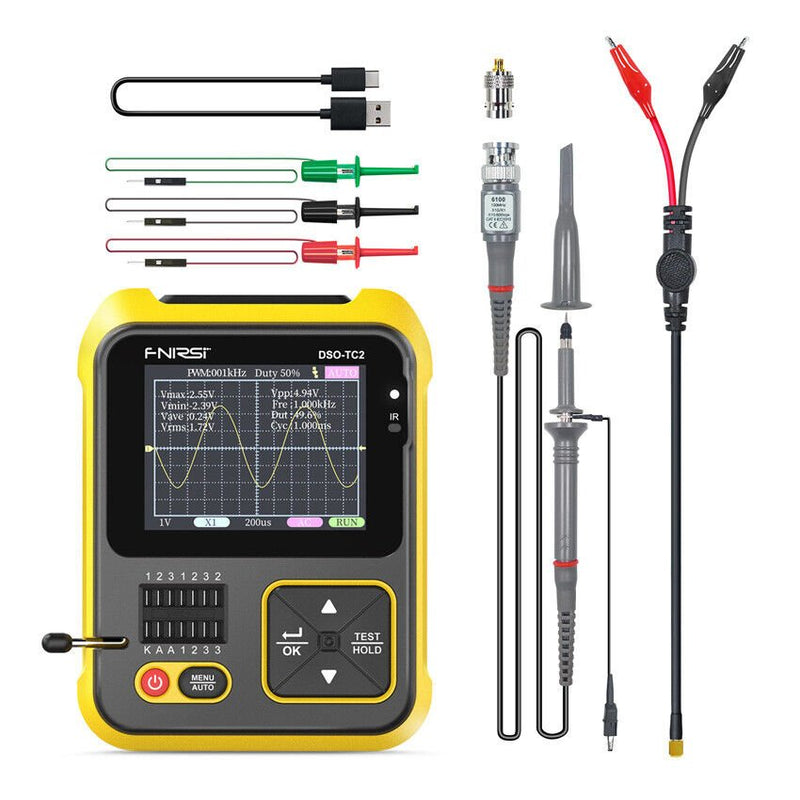 Load image into Gallery viewer, FNIRSI DSO-TC2 Handheld Digital Oscilloscope Transistor Tester 2-in-1 Multi-function Multimeter Option(9) - FN-DSO-TC2-OPN-OSCP - Fnirsi - ALTWAYLAB
