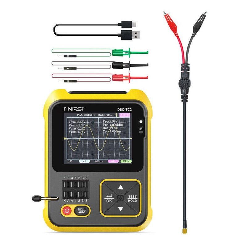 Load image into Gallery viewer, FNIRSI DSO-TC2 Handheld Digital Oscilloscope Transistor Tester 2-in-1 Multi-function Multimeter Standard(8) - FN-DSO-TC2-STD-OSCP - Fnirsi - ALTWAYLAB
