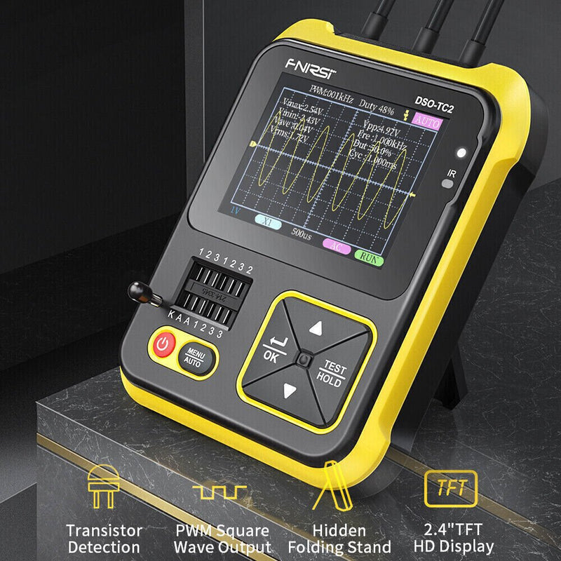 Load image into Gallery viewer, FNIRSI DSO-TC2 Handheld Digital Oscilloscope Transistor Tester 2-in-1 Multi-function Multimeter Standard(2) - FN-DSO-TC2-STD-OSCP - Fnirsi - ALTWAYLAB
