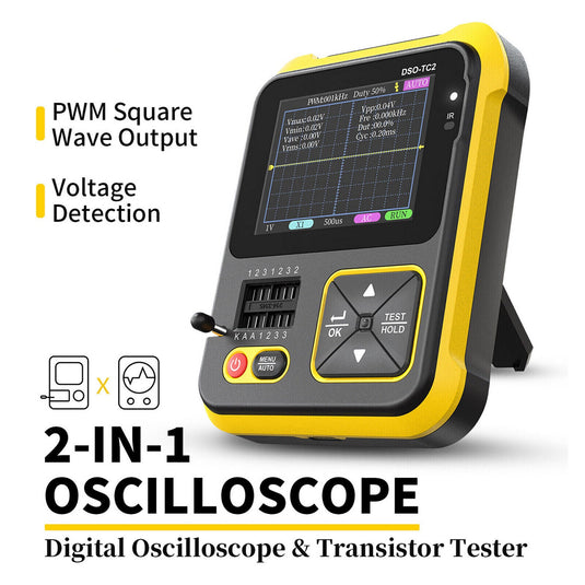 FNIRSI DSO-TC2 Handheld Digital Oscilloscope Transistor Tester 2-in-1 Multi-function Multimeter Standard(1) - FN-DSO-TC2-STD-OSCP - Fnirsi - ALTWAYLAB