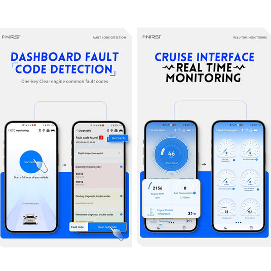FNIRSI FD10 Car OBD2 Scanner Code Reader Clear Error OBD Diagnostic Tool IOS Android BluetoothV5.1 Check Engine Light Car Repair (7) - FN-FD10-OBD2-SCR - Fnirsi - ALTWAYLAB