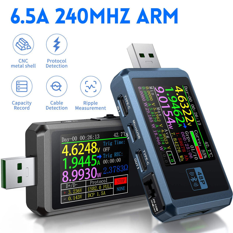 Load image into Gallery viewer, FNIRSI-FNB48P USB Battery Tester Voltmeter Ammeter TYPE-C Fast Charge Detection Trigger Without Bluetooth(2) - FN-FNB48P-USB-TSTR-NBT - Fnirsi - ALTWAYLAB
