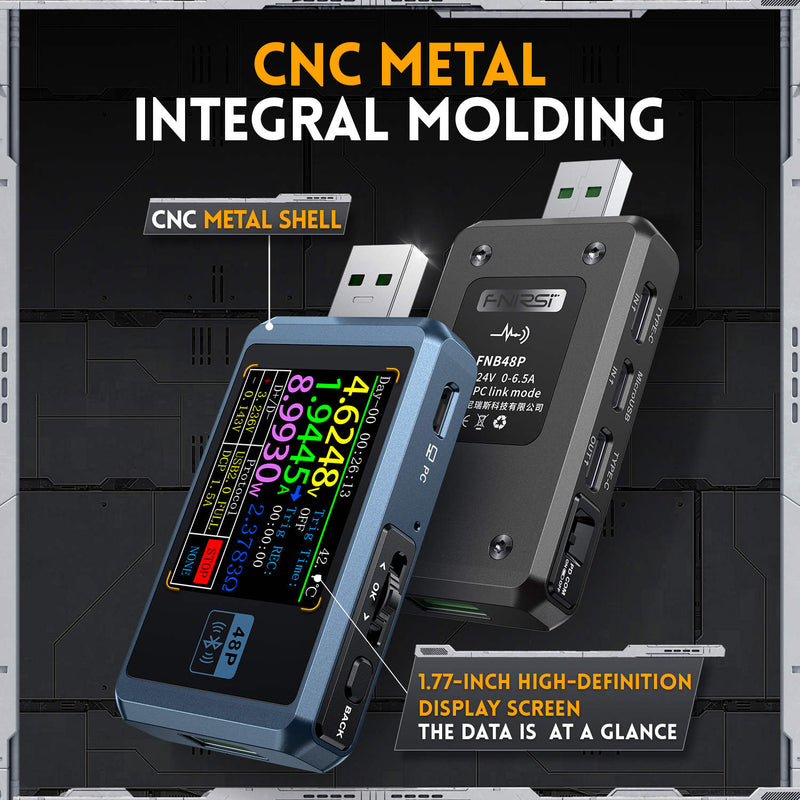 Load image into Gallery viewer, FNIRSI-FNB48P USB Battery Tester Voltmeter Ammeter TYPE-C Fast Charge Detection Trigger Without Bluetooth(4) - FN-FNB48P-USB-TSTR-NBT - Fnirsi - ALTWAYLAB
