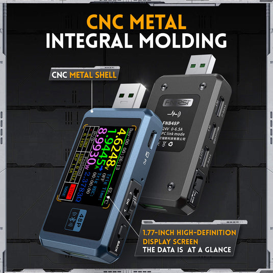 FNIRSI-FNB48P USB Battery Tester Voltmeter Ammeter TYPE-C Fast Charge Detection Trigger Without Bluetooth(4) - FN-FNB48P-USB-TSTR-NBT - Fnirsi - ALTWAYLAB