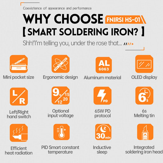 FNIRSI HS-01 Smart Electric Soldering Iron HS01-Host(5) - FN-HS01-H-BU - Fnirsi - ALTWAYLAB